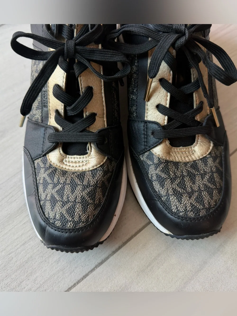 Michael Kors Signature Logo Wedge Sneakers